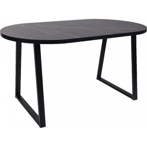 Обеденный стол Лофт SLO001, 140x80x3.2, черный