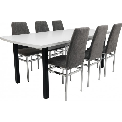 Большой раздвижной стол и 6 стульев "Комплект" 